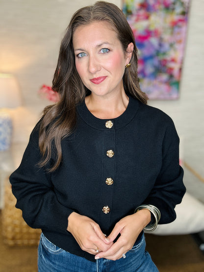 The Rose Button Sweater in 2 Colors