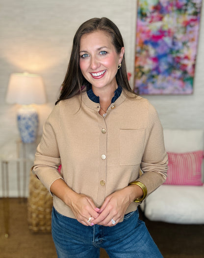 The Denim Collar Cardi