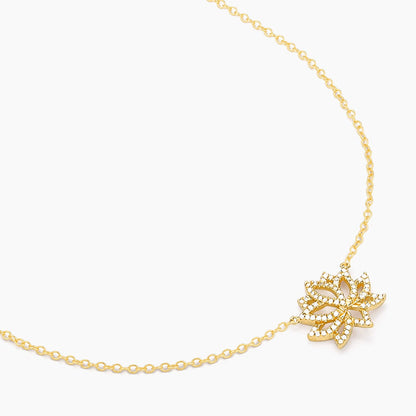 ES Blooming Lotus Pendant Necklace