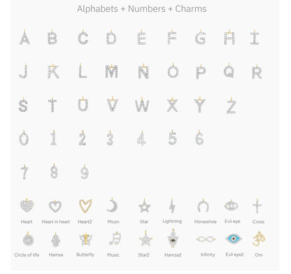 ES Custom Name Charm Necklace