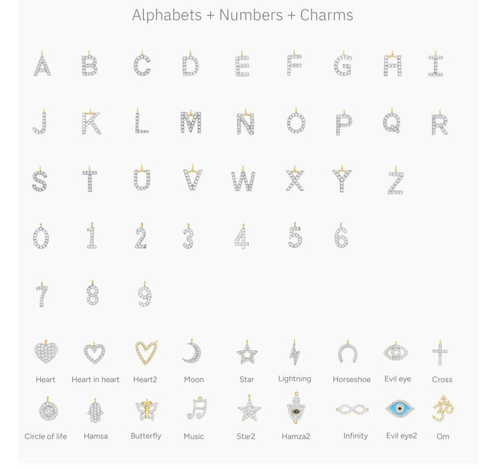 ES Custom Name Charm Necklace