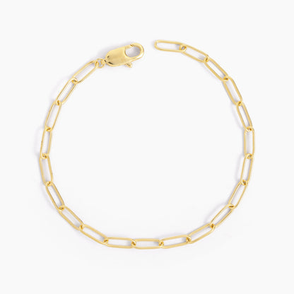 ES Charm Paperclip Bracelet