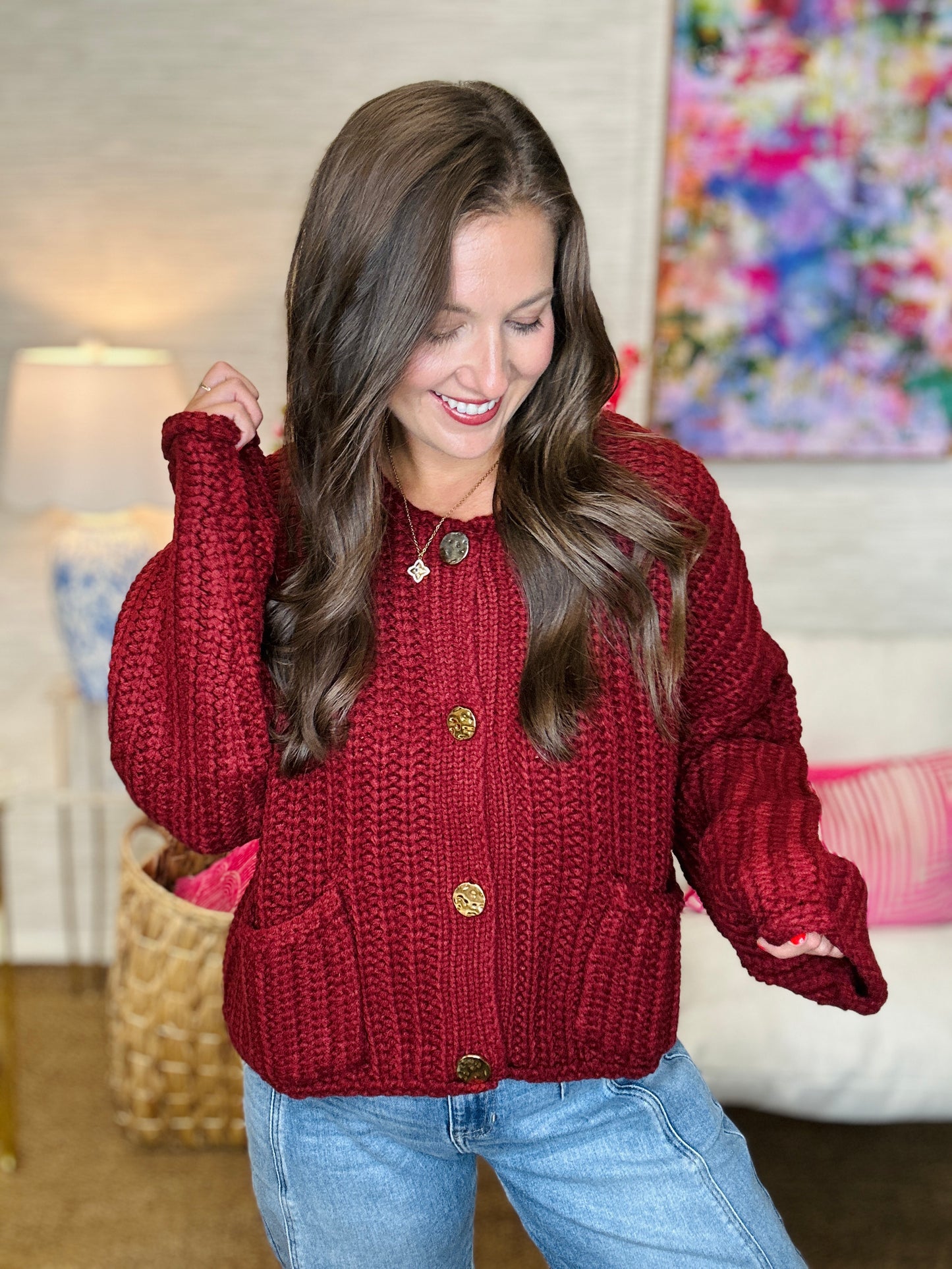 The Wine Night Sweater Cardi