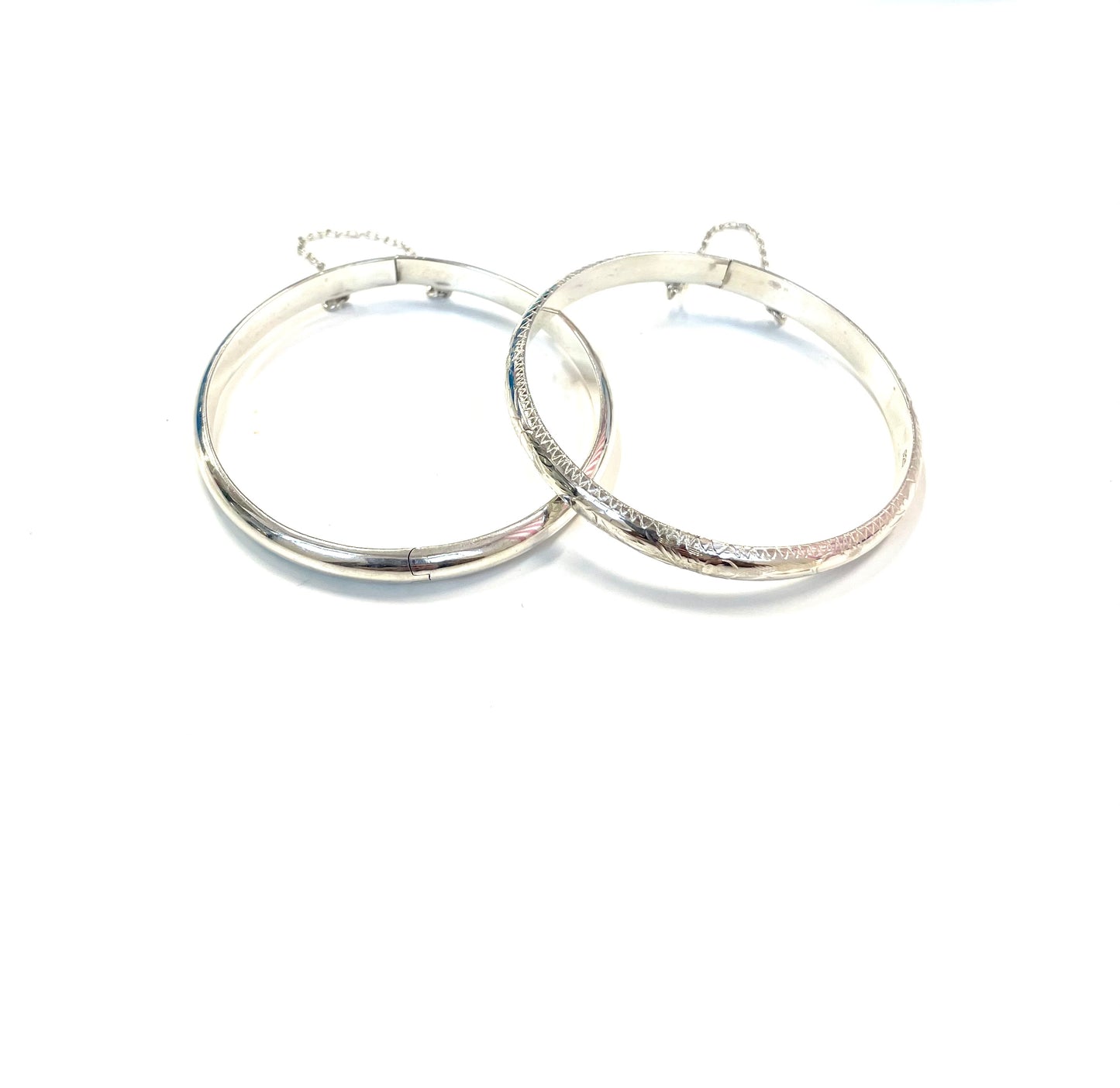 Sterling Hinge Bangles-2 Options