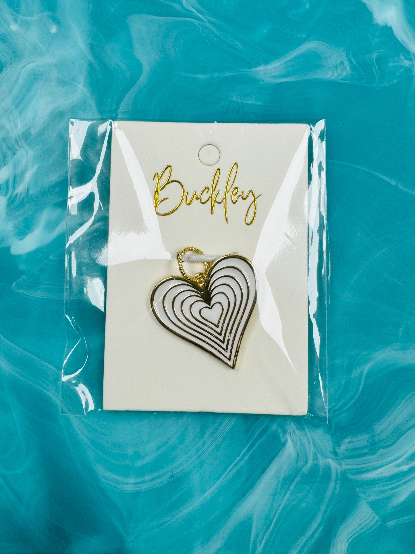 The Buckley Bold Heart Charm in 5 Colors
