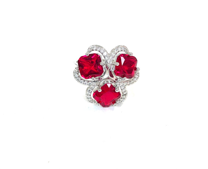 Ruby Clear Topaz Ring