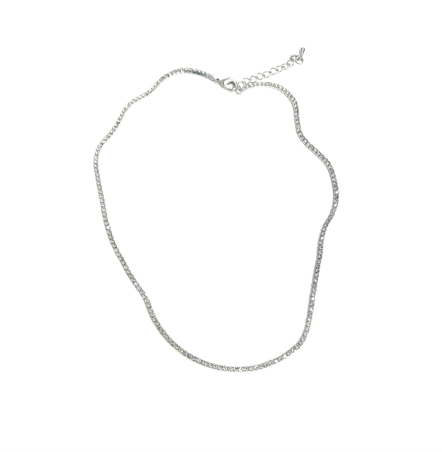 The Curved Tennis Necklace-2 Options