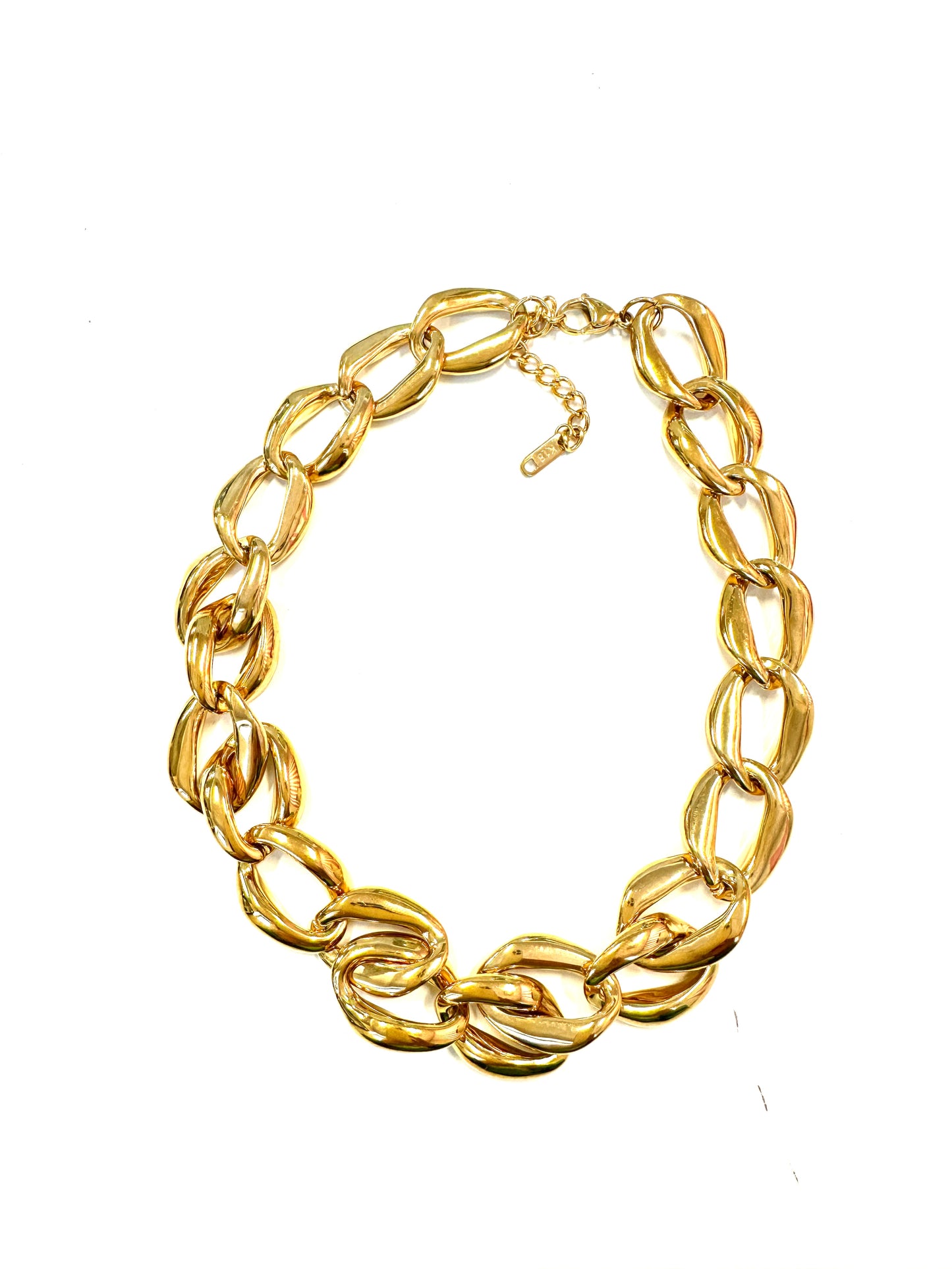 Waterproof Gold Link Shine Necklace
