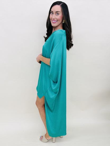 The Silk Caftan Hi-Lo Dress-Lots of Colors