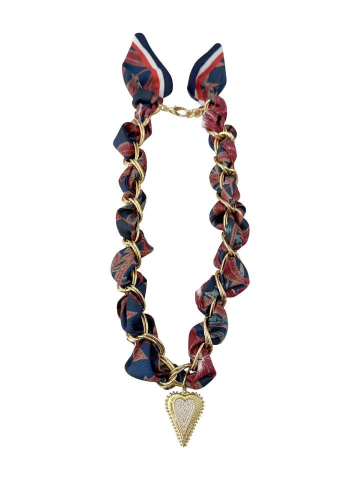 The Carson Chain Woven Scarf Necklace