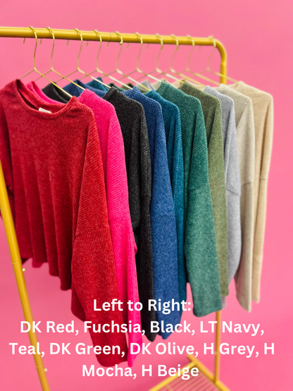 LD STEAL - Ribbed Crush Sweater - AS, LOTS