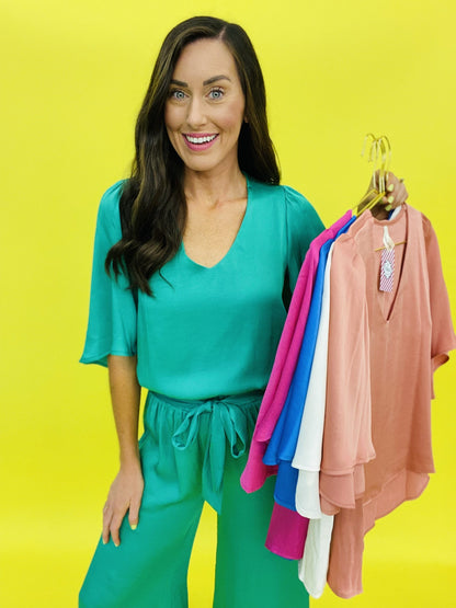 The Silk Petal Top in 7 Colors