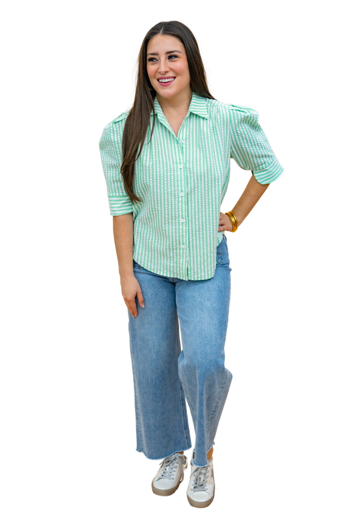 The Green Apple Seer Carson Top-AS