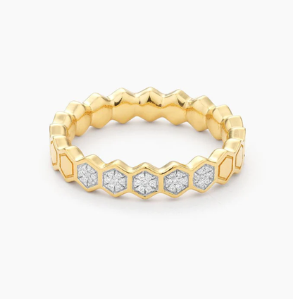 ES Oh Beehive! Honeycomb Statement Ring