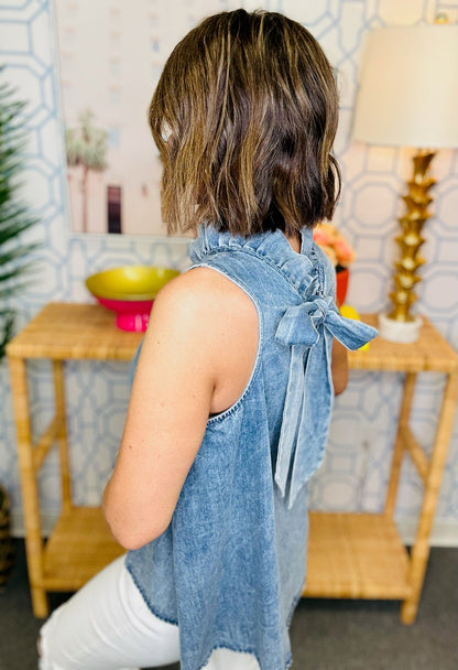 The Denim Neck Tank-AS
