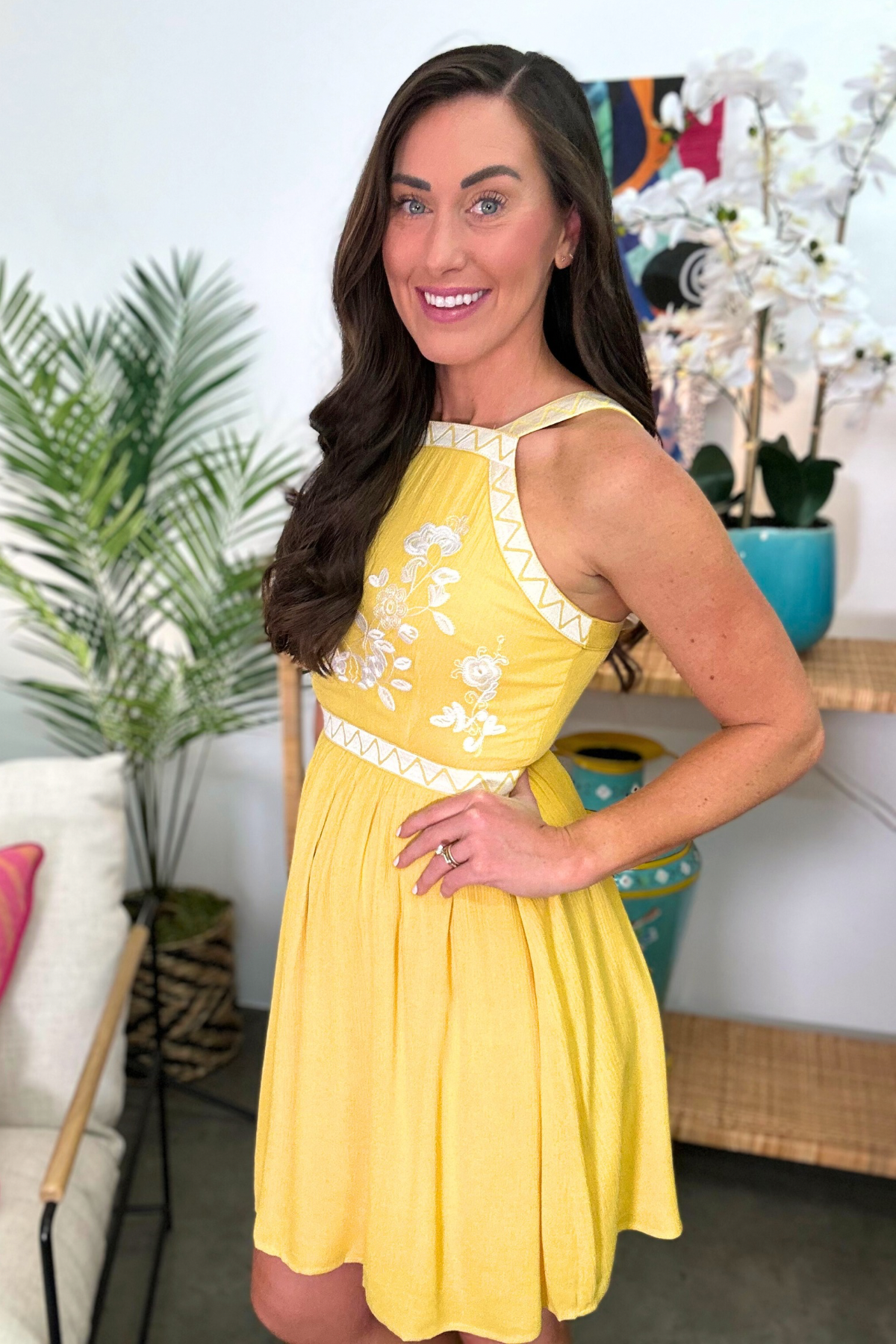 The Augustine Dress in Yellow