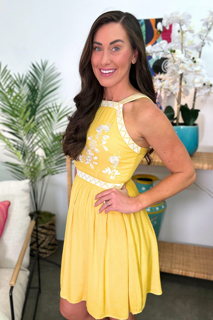 The Augustine Dress in Yellow
