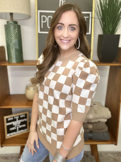 The Puff Check Sweater-8 Colors
