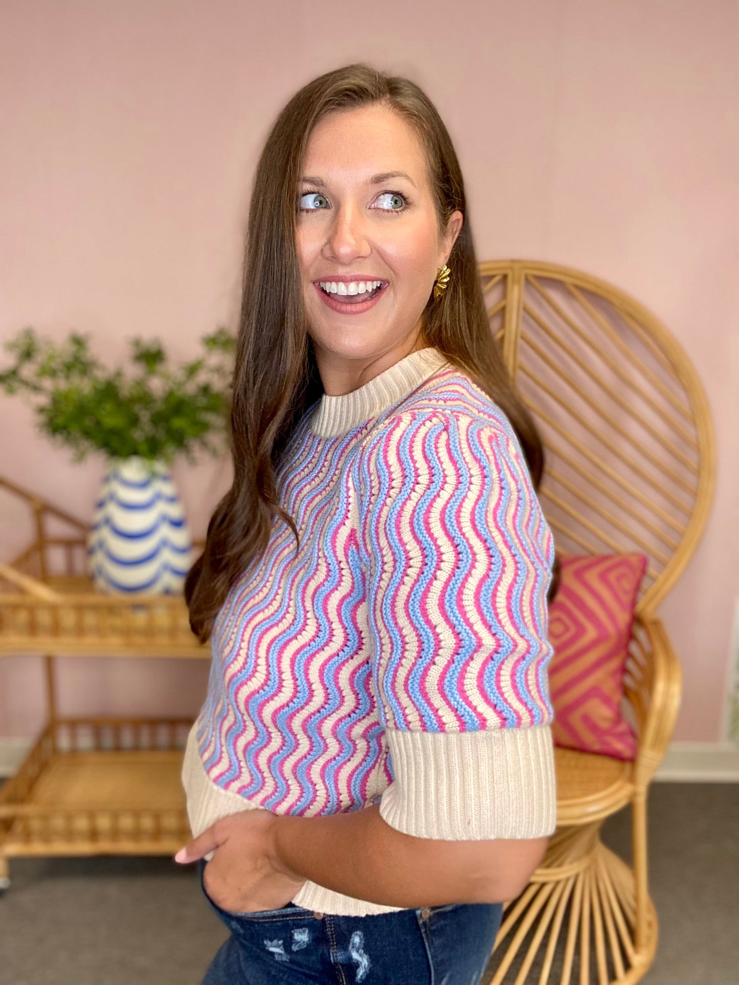 The Sugar Sweater in Pink