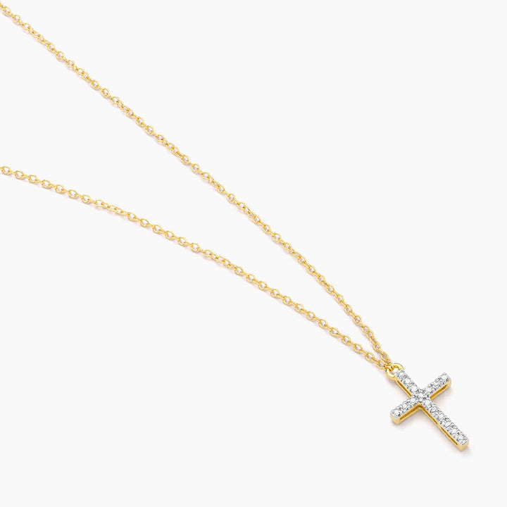 ES Believe Cross Pendant Necklace