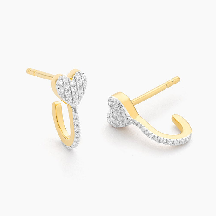 ES Mon Amie Ma Cherie Heart Stud Earrings