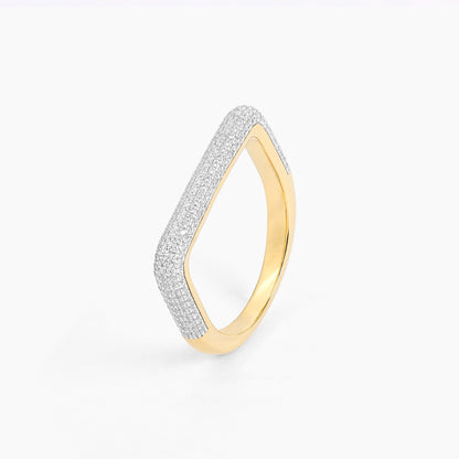 ES Curved Diamond Bar Stackable Ring