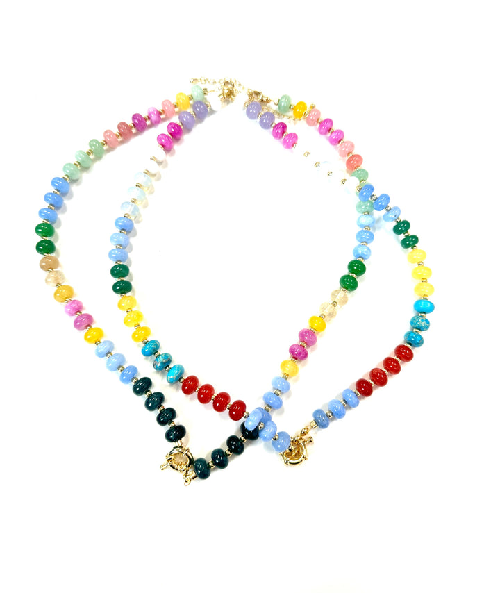 Colorful Candy Beaded Necklace-2 Colors