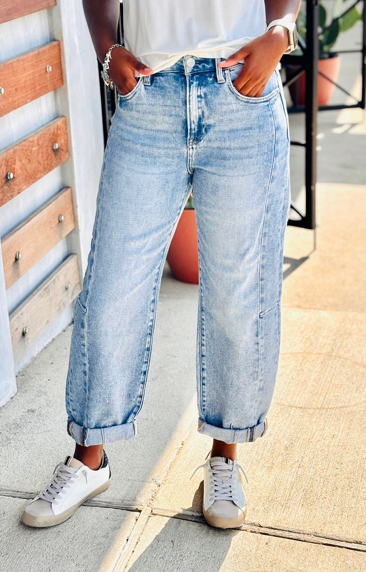 The Risen Rolled Barrel Jeans - AS