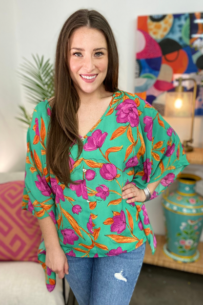 The Freesia Green Top-AS