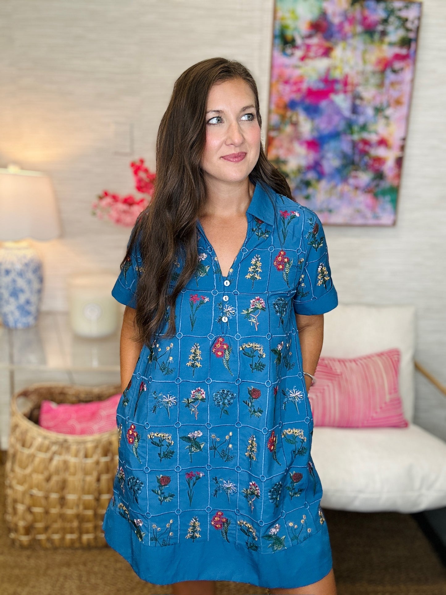 The Everblooms Dress in Blue