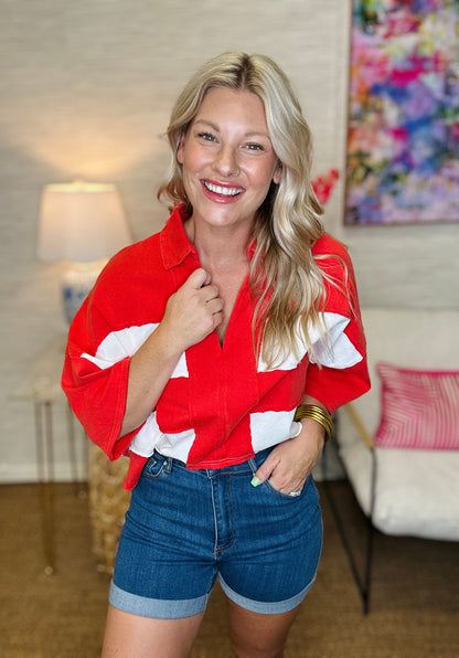 The Colee Crop in Red