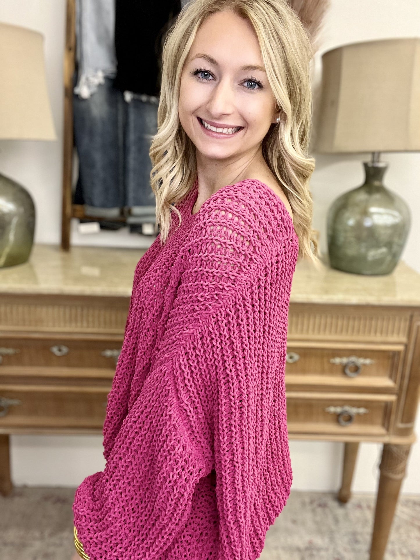 The Magenta Mark Sweater