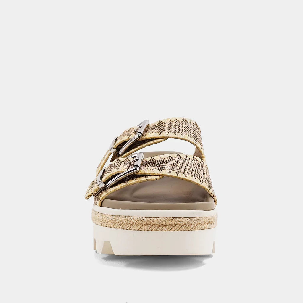 The Gold Woven Laura Sandals