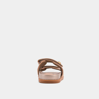 The Gold Woven Blair Sandals