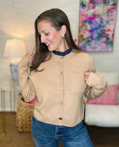 The Denim Collar Cardi