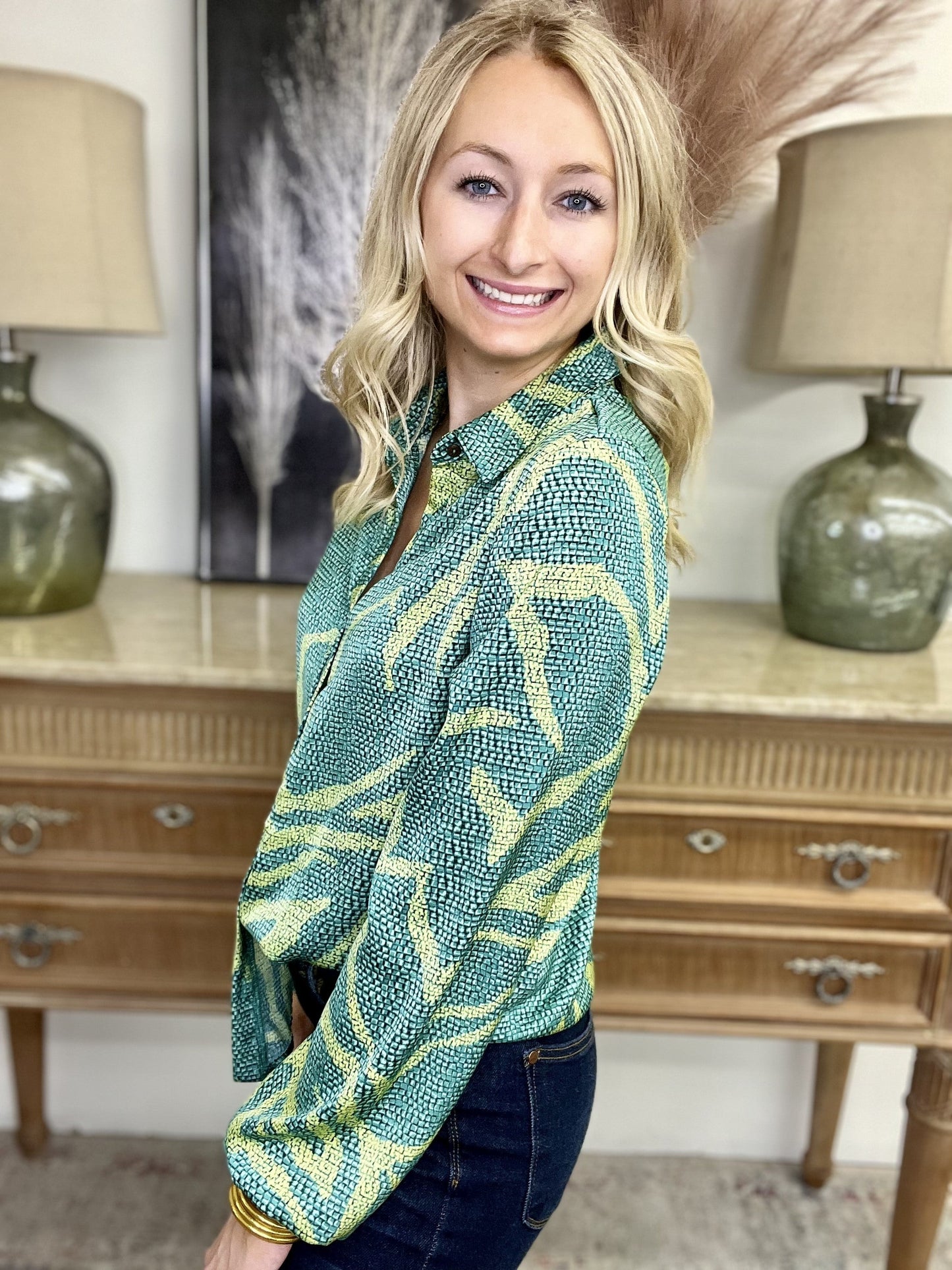 The Bucketlist Blouse in Green