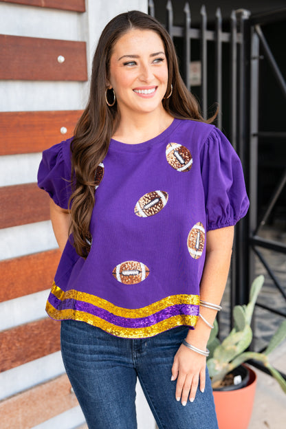 The Gameday Sparkles Top