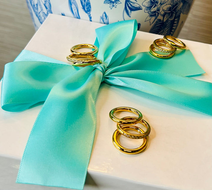 Brass and Bling Ring Set