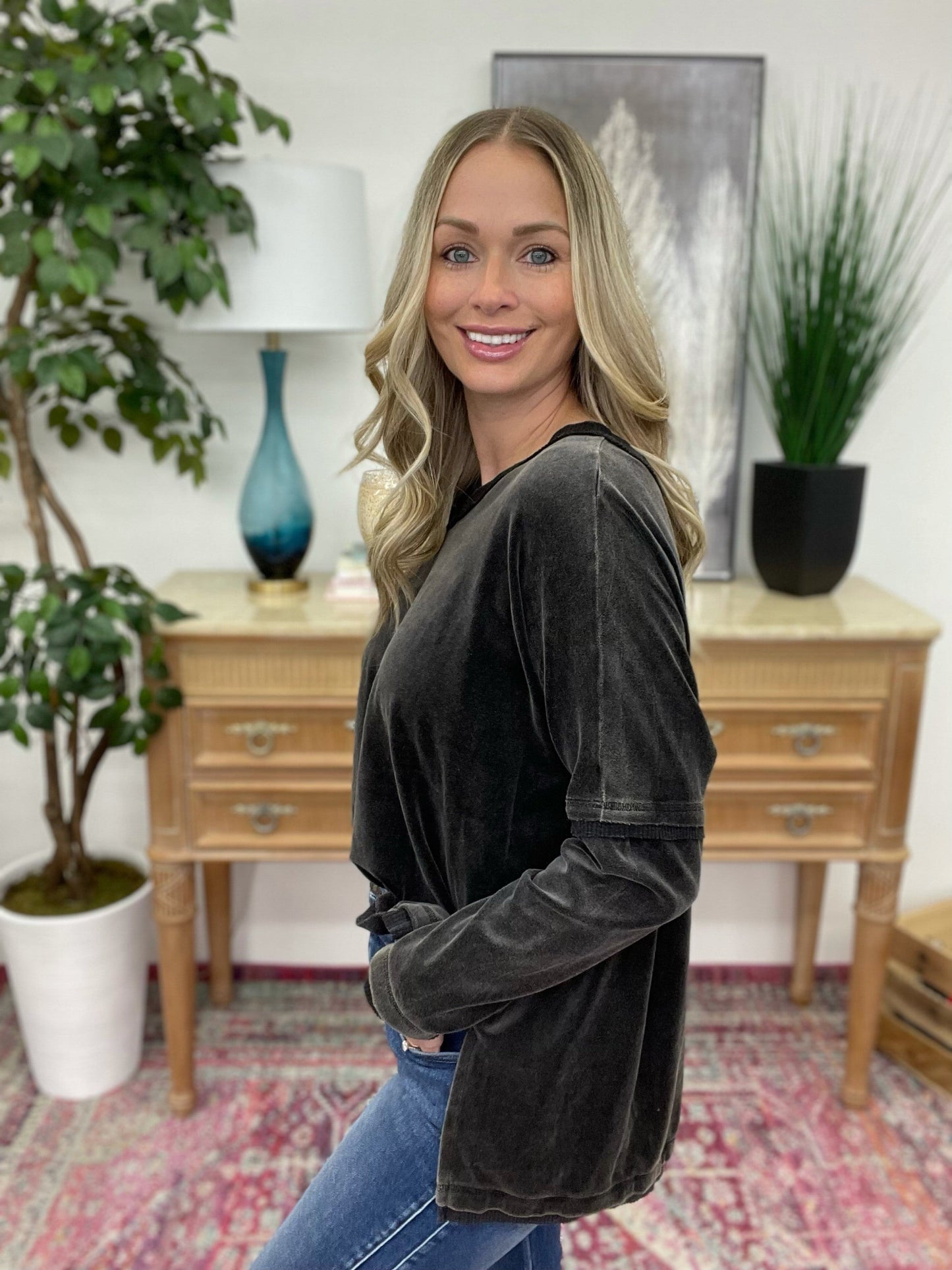 The Velour V Top-AS