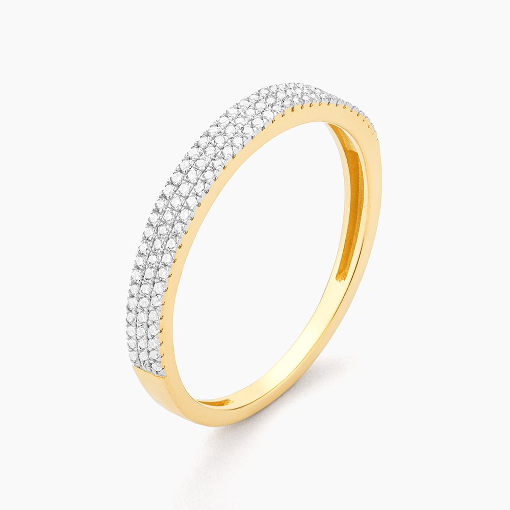 ES Triple Row Diamond Ring