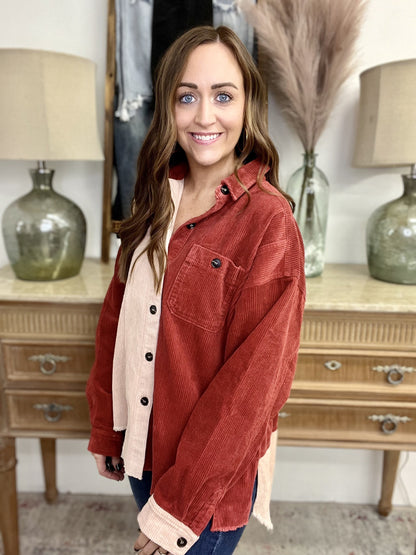 The Cognac Combo Shacket-All Sizes