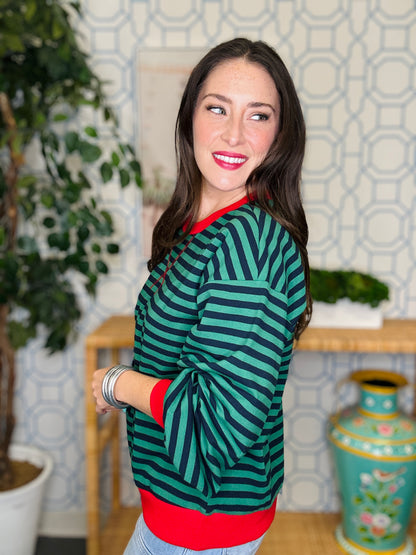 The Bruiser Pullover in Hunter Green