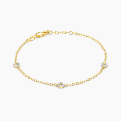 ES Circle Station Chain Bracelet