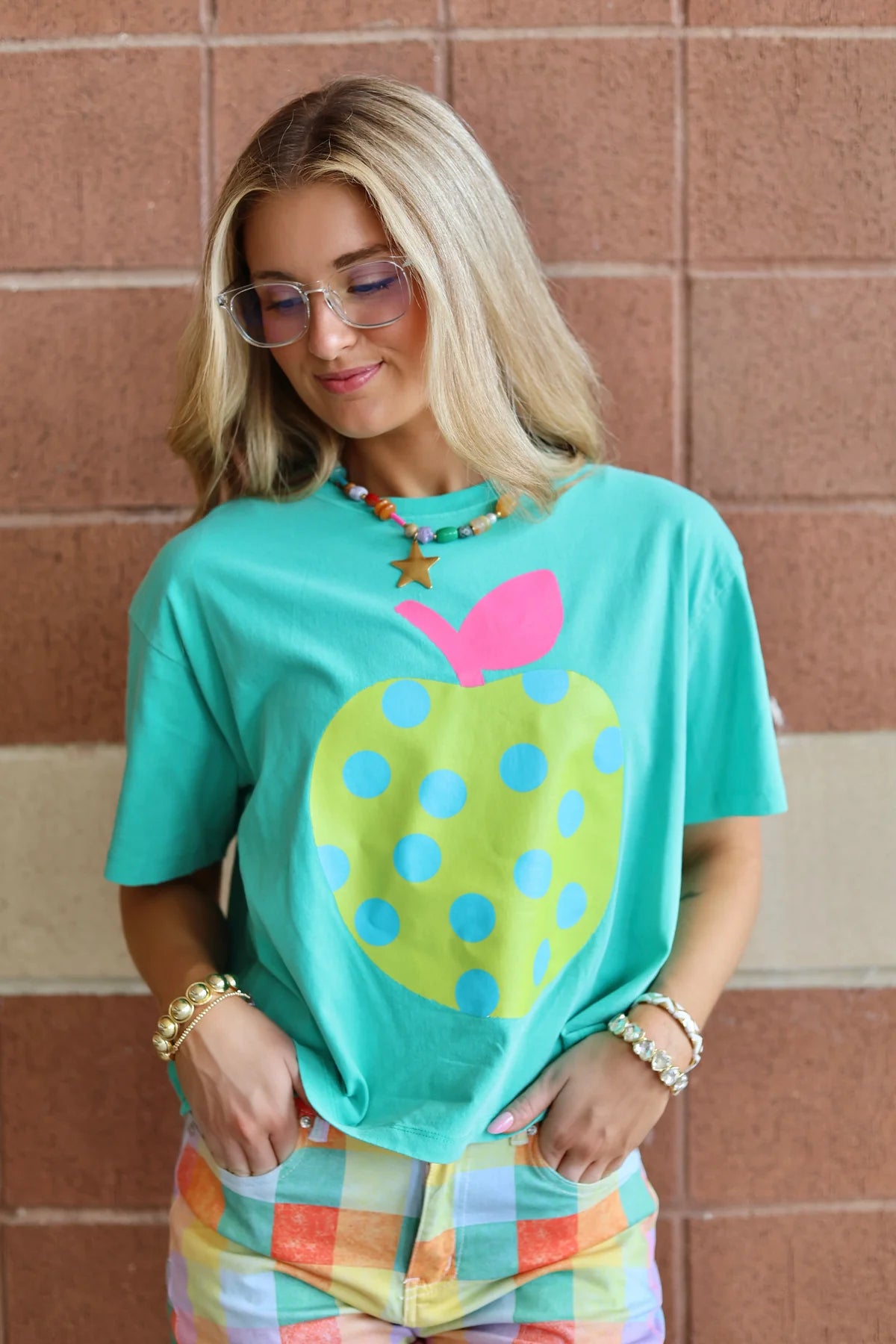 The Polka Dot Apple Crop Tee