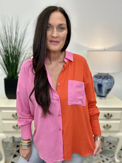 The Theo Top in Pink