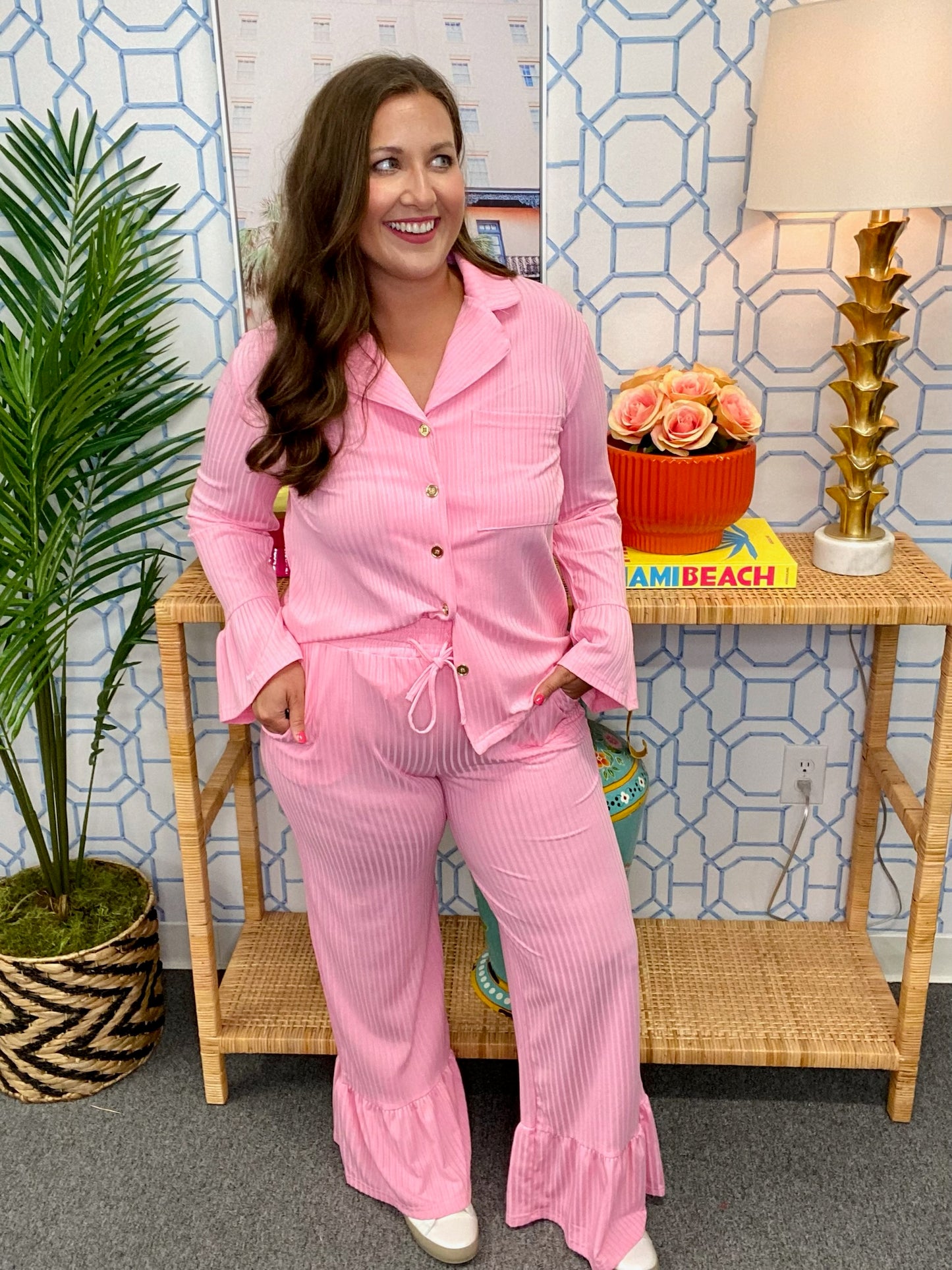 The Buckley Maggie Ruffle Set in Pink