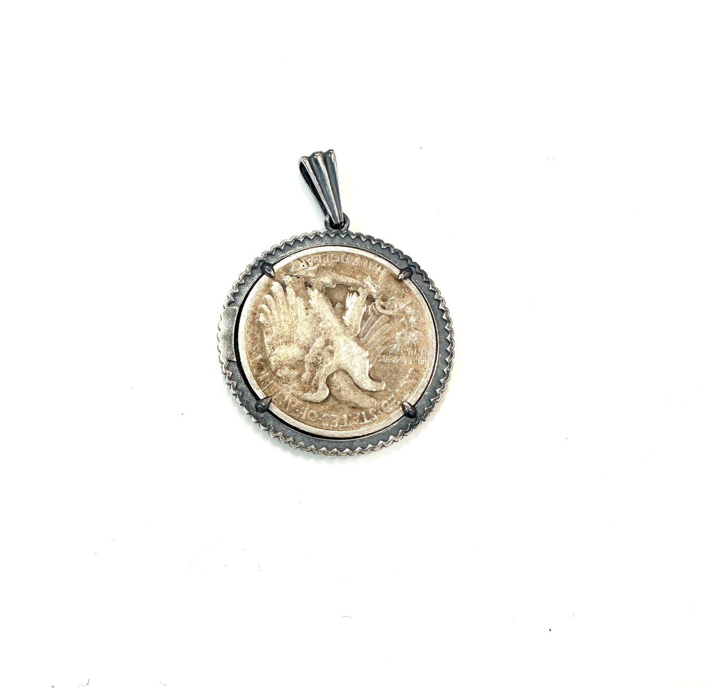 German Silver Half Dollar Pendant