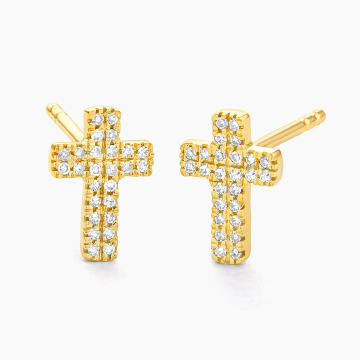 ES Small Cross Stud Earrings