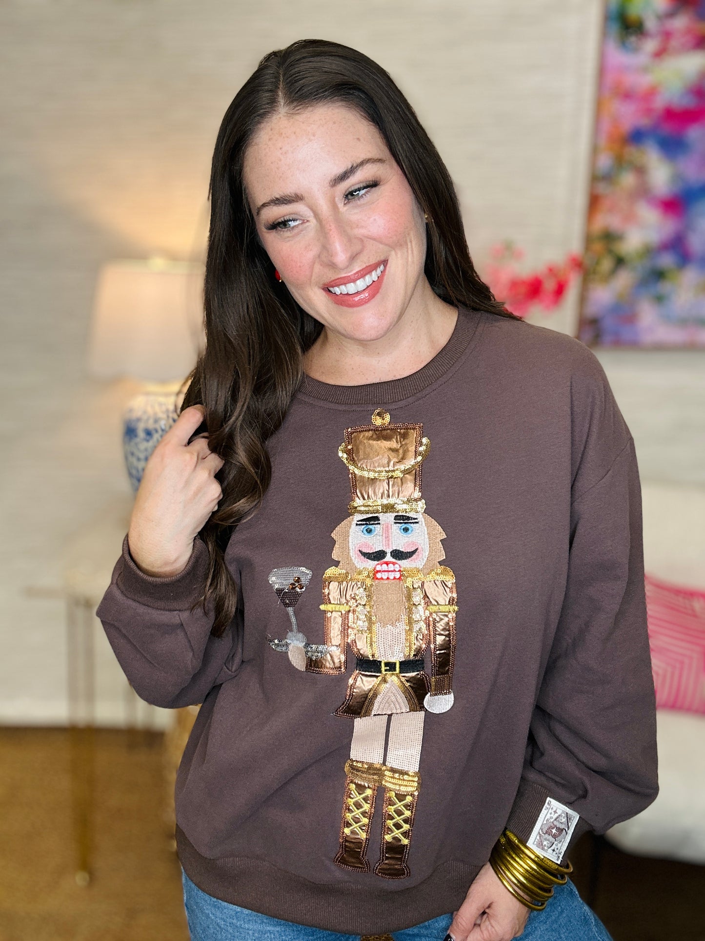 QOS Martini Nutcracker Sweatshirt