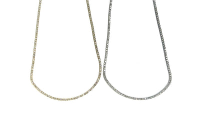 The Curved Tennis Necklace-2 Options